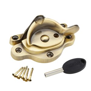 Heritage Sash Fastener Locking - Antique Brass