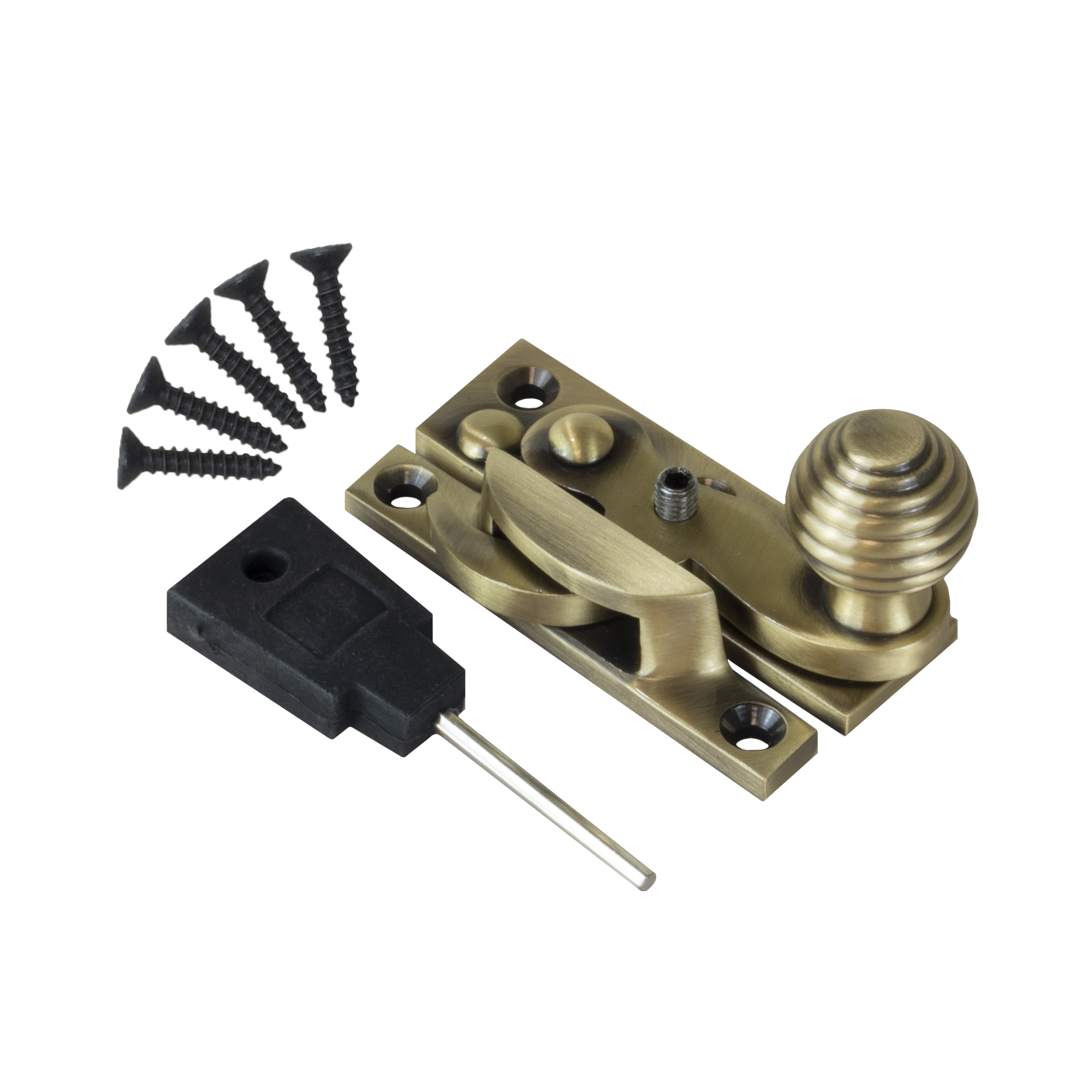 Hooking Sash Fastener Reeded Knob Wide Arm - Image 5