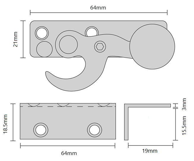 Safety Hooking Sash Fastener Locking - Image 5