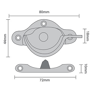 Heritage Sash Fastener Non-Locking - Image 2