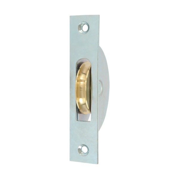 1 ¾" Brass Wheel Pulleys For Sash Cord Galvanised - Image 3