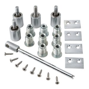 19mm Sash Stops - Set of 4 - Satin Chrome
